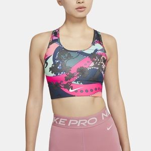 Nike swoosh icon clash medium support sports bra